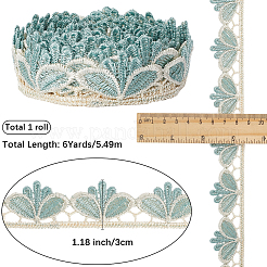 6 ярд полиэстеровой волнистой кружевной ленты для отделки&nbsp;SRIB-GF0001-45C