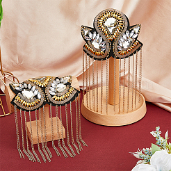 2 шт. модный эполет с кисточками из железа и фетра&nbsp;AJEW-FH0004-04B