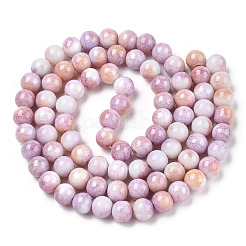 Нити круглых бус из непрозрачного хрустального стекла GLAA-T031-10mm-01N