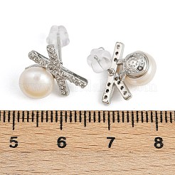 Серьги-гвоздики из циркония&nbsp;EJEW-C151-01P