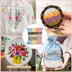 12 моток двухслойной полиэфирной нити для вышивания&nbsp;OCOR-CY0002-75