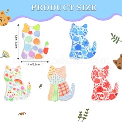 15шт 5 цвета прозрачный акриловый кулон ENAM-SZ0004-28