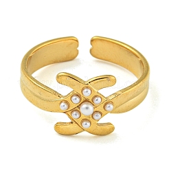 Ионное покрытие (ip) 304 нержавеющая сталь манжета открытые кольца RJEW-K283-02G