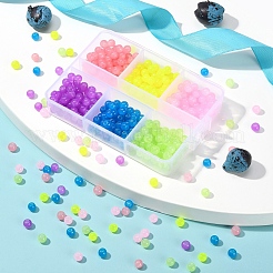 450pcs brins de perles de verre imitation jade 6 couleurs&nbsp;DGLA-YW0001-03