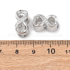 Латунь микропаве прозрачный кубический цирконий европейский бисер&nbsp;KK-Z142-07P