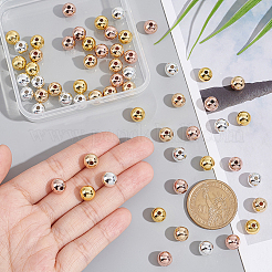 60 шт. 4-цветные латунные бусины для покрытия стойки&nbsp;KK-PH0009-19