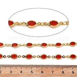 Латунные стеклянные цепи с овальными звеньями CHC-R001-02G-01