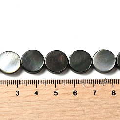 Нити бусин из натуральной черной ракушки для губ BSHE-D300-05-12mm