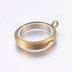 Магнитные плавающие подвески-медальоны из нержавеющей стали 304&nbsp;STAS-O103-35