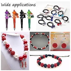 90 шт. 9-х видов смоляных градуированных бусин со стразами RESI-AR0001-41