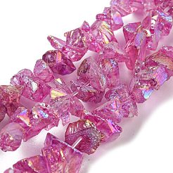 Гальванические природный кварц бисер пряди&nbsp;G-M412-01B