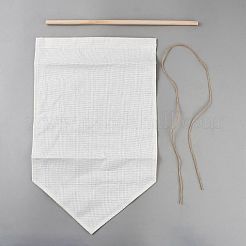 Bandiera bianca in lino per sublimazione&nbsp;AJEW-WH0609-003