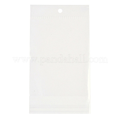 レクタングルセロハンのOPP袋  吊り下げ穴付きトップセルフシールバッグ  透明  20x11x0.01cm  穴：8mm  インナーサイズ：14.5x11センチメートル&nbsp;OPC-F005-02B