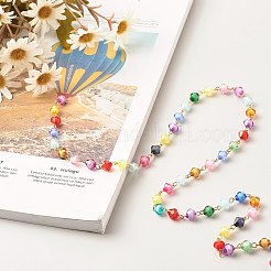 Прозрачные акриловые цепочки из бисера ручной работы AJEW-J034-07