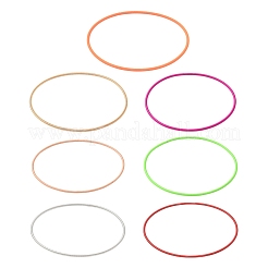 28шт 7 цвета железные пружинные цепи растягивающиеся браслеты BJEW-FS0001-09