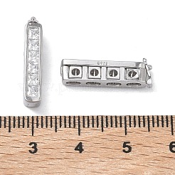 925 fermoir torsadé en argent sterling et zircon cubique&nbsp;STER-WH0007-28A-P