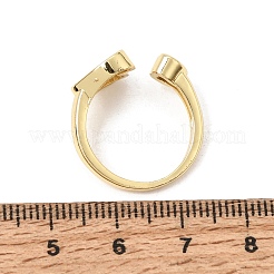 Offene Manschettenringe aus Messing mit Mikropavé und Zirkonia&nbsp;CU-CBA4898-08G-02