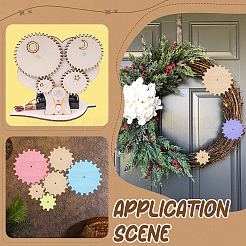 18 шт. 3 стиля шестеренок необработанные деревянные детали&nbsp;WOOD-OC0004-30