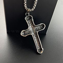 Уникальное ожерелье из нержавеющей стали 304 в стиле панк с узором в виде европейского креста. EL3616