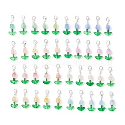 40 Stück tulpenförmiger Acryl-Anhänger&nbsp;HJEW-JM04689-01