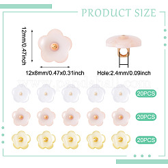 60 шт. 3 цвета пуговицы из смолы с 1 отверстиями&nbsp;RESI-TA0004-42