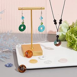 10шт 10 стиля подвески из натуральных и синтетических драгоценных камней G-NB0003-91