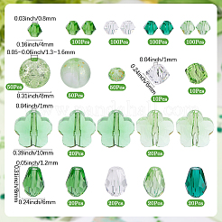 690pcs 15 Arten transparente Glasperlen&nbsp;GLAA-SC0003-53