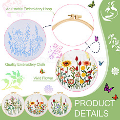 Diy Blumenmuster-Stickerei-Anfänger-Kits&nbsp;DIY-TAC0020-38