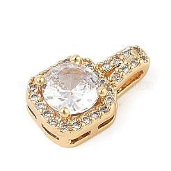 Латунные микропаве прозрачные подвески с фианитом KK-R219-35G