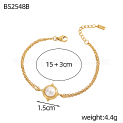 Браслеты из нержавеющей стали 304&nbsp;STAS-OY008-20G