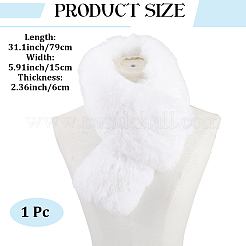 Шарф из искусственного меха лисы&nbsp;AJEW-WH20020-311B