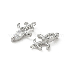 Pendentifs en laiton zircon cubique transparent&nbsp;KK-A280-13P