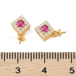 925 Sterlingsilber-Mikropavé-Anhänger mit Zirkonia-Klammern&nbsp;STER-B004-07G-01