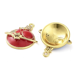 Латунные микропаве прозрачные подвески с фианитом KK-F871-11G