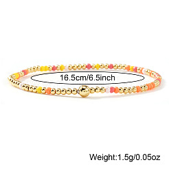 Богемные браслеты из бисера и латунных бусин&nbsp;DR1565-8