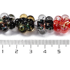 Нити стеклянных бусин из дихроичной фольги ручной работы DICH-U001-04H