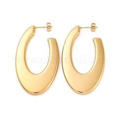 Orecchini ovali in acciaio inossidabile 304&nbsp;EJEW-A125-26G