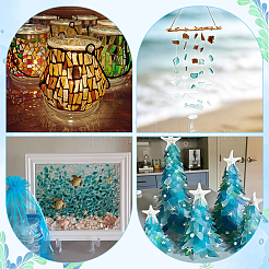 450 g de morceaux de verre de mer de 9 styles pour l'artisanat&nbsp;DIY-PH0035-22A