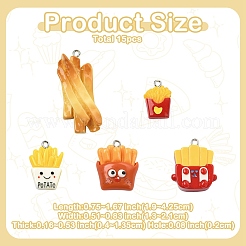 15 шт. 5 цвета непрозрачные подвески из смолы&nbsp;RESI-YW0005-64