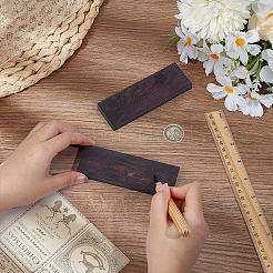 ナイフのハンドルを作るための未完成の長方形の木製ブロック  ココナッツブラウン  120x40x11mm&nbsp;WOOD-WH0064-75A