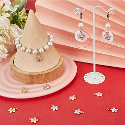 12 шт. 2 стиля подвески-подвески из латуни с кубическим цирконием&nbsp;ZIRC-BBC0002-73