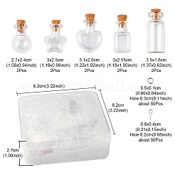 10шт 5 стиля стеклянная бутылка для желаний CON-FS0001-03