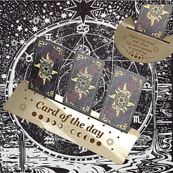2 support de cartes en bois naturel de style 2 pour tarot&nbsp;DJEW-GF0001-33C