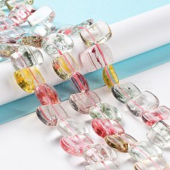 Нити прозрачных стеклянных бусин с имитацией драгоценных камней GLAA-G105-01D