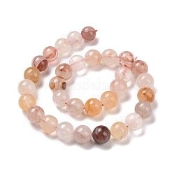 Fili di perle di quarzo ematoide naturale / quarzo ferruginoso&nbsp;G-E571-20C