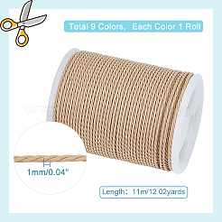 9 рулон круглого вощеного полиэфирного шнура 9 цветов YC-PH0002-41