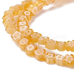 Millefiori a mano fili di perline di vetro&nbsp;LAMP-J035-4mm-69