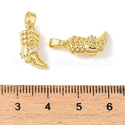 Латунные микропаве прозрачные подвески с фианитом&nbsp;KK-A290-02G