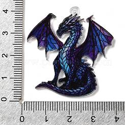 Прозрачные акриловые подвески с принтом OACR-E043-03B