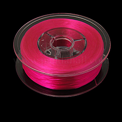 フラット弾性クリスタルストリング  弾性ビーズ糸  ストレッチブレスレット作り用  フクシア  0.8mm&nbsp;EC-G002-0.8mm-07